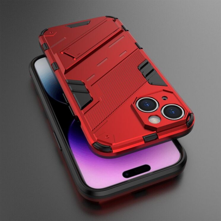 Захисний чохол Deexe Bibercas для Apple iPhone 15 Plus - Red: фото 4 з 7