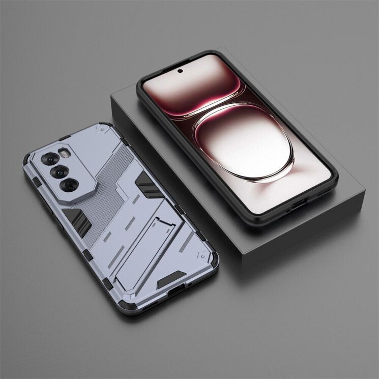 Защитный чехол Deexe Bibercas для OPPO Reno 12 Pro - Dark Blue: фото 6 из 7