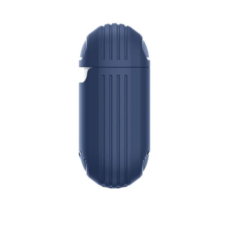 Защитный чехол Deexe Carbon Case для Apple AirPods 1 / 2 - Blue: фото 4 из 18