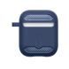 Защитный чехол Deexe Carbon Case для Apple AirPods 1 / 2 - Blue (204519L). Фото 3 из 18