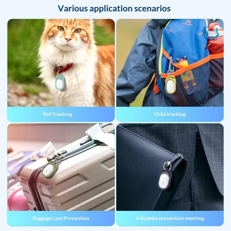 Захисний чохол Deexe Cosmic Guard для Xiaomi Tag - White: фото 8 з 11