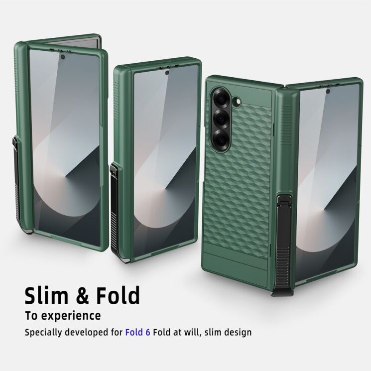 Защитный чехол Deexe Cube для Samsung Galaxy Fold 6 - Gold: фото 2 из 12