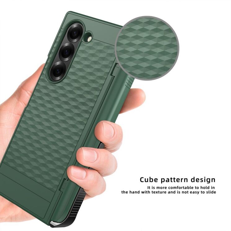Защитный чехол Deexe Cube для Samsung Galaxy Fold 6 - Gold: фото 10 из 12