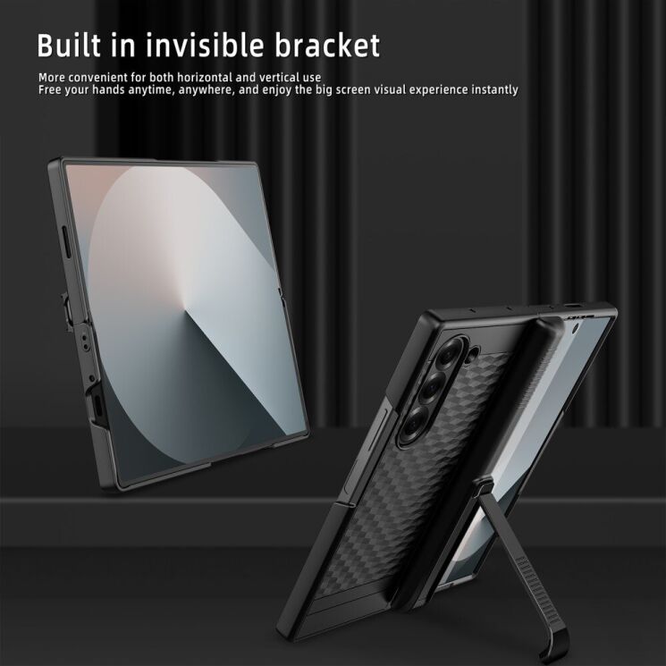 Защитный чехол Deexe Cube для Samsung Galaxy Fold 6 - Gold: фото 3 из 12