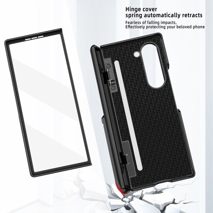 Защитный чехол Deexe Cube для Samsung Galaxy Fold 6 - Gold: фото 6 из 12