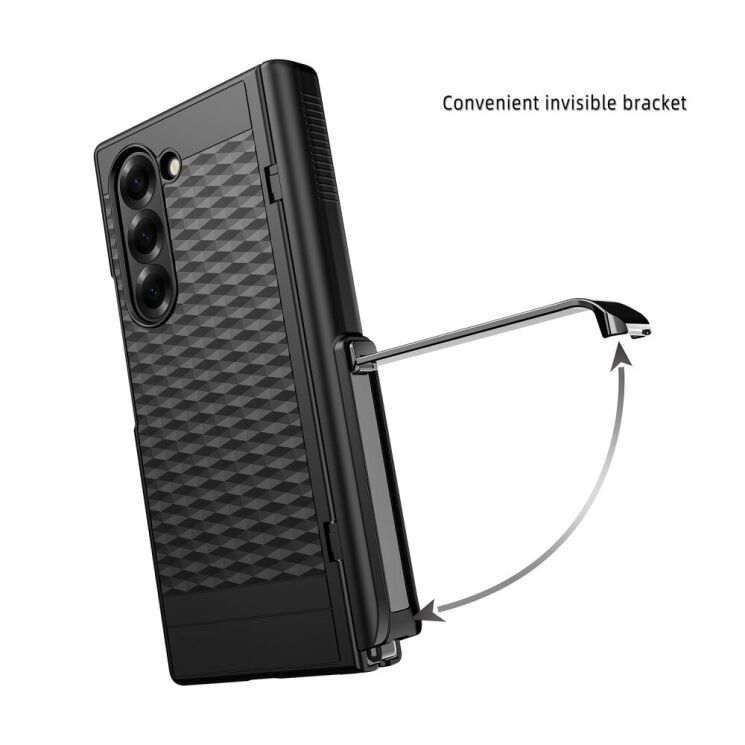 Защитный чехол Deexe Cube для Samsung Galaxy Fold 6 - Gold: фото 4 из 12