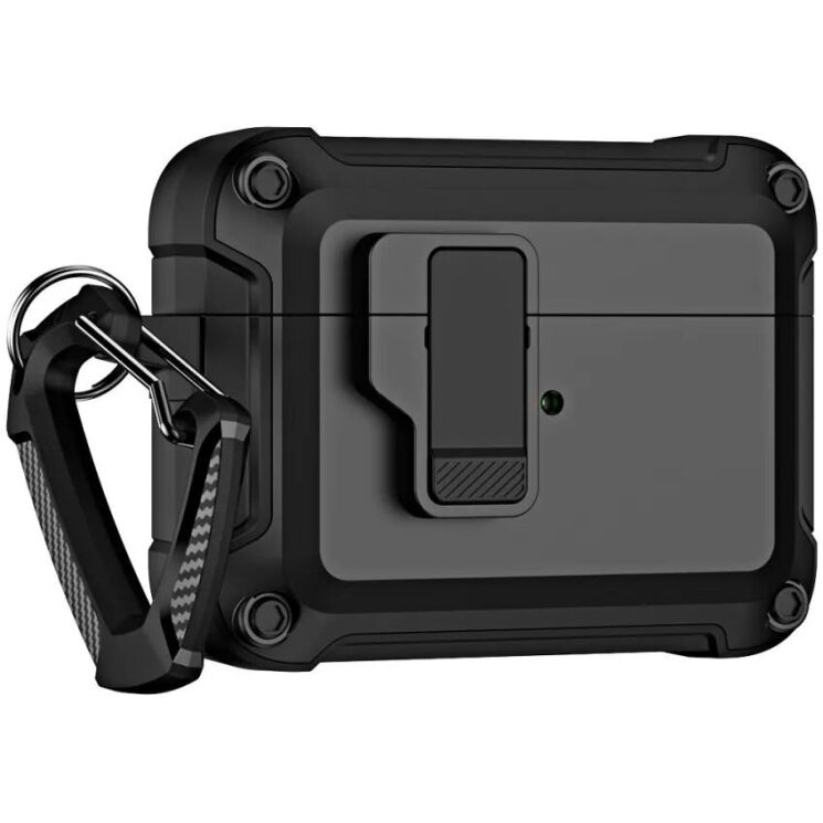 Защитный чехол Deexe Defender Armor для Apple AirPods Pro 2 - Black: фото 1 из 13