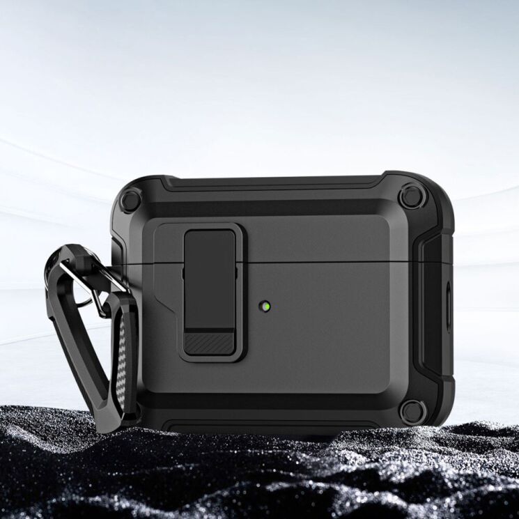 Защитный чехол Deexe Defender Armor для Apple AirPods Pro 2 - Black: фото 9 из 13