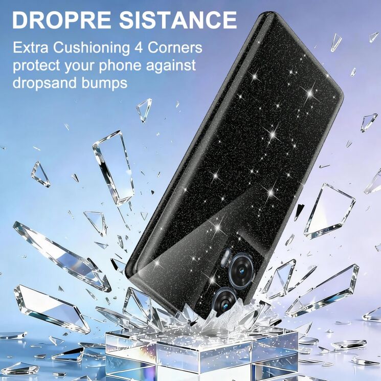 Захисний чохол Deexe Glitter Case with MagSafe для Motorola Edge 50 Fusion - Black (354261B) Захисний чохол Deexe Glitter Case with MagSafe для Motorola Edge 50 Fusion - Black: фото 6 з 7