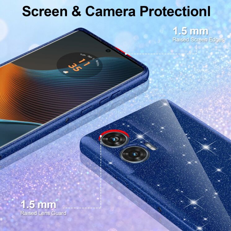 Захисний чохол Deexe Glitter Case with MagSafe для Motorola Edge 50 Fusion - Black (354261B) Захисний чохол Deexe Glitter Case with MagSafe для Motorola Edge 50 Fusion - Black: фото 3 з 7