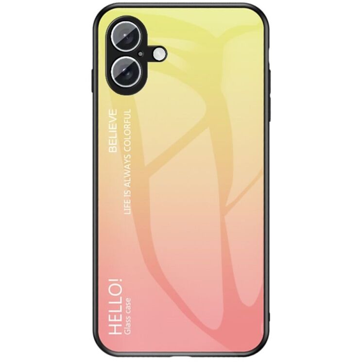 Защитный чехол Deexe Gradient Color для Apple iPhone 16 - Yellow: фото 1 из 7