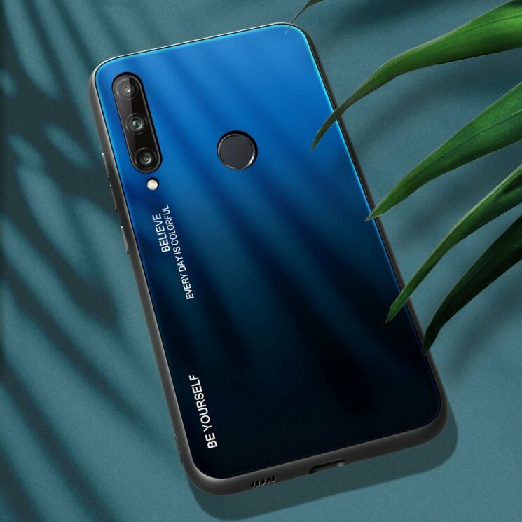 Защитный чехол Deexe Gradient Color для Huawei P40 Lite E - Black / Blue: фото 2 из 17