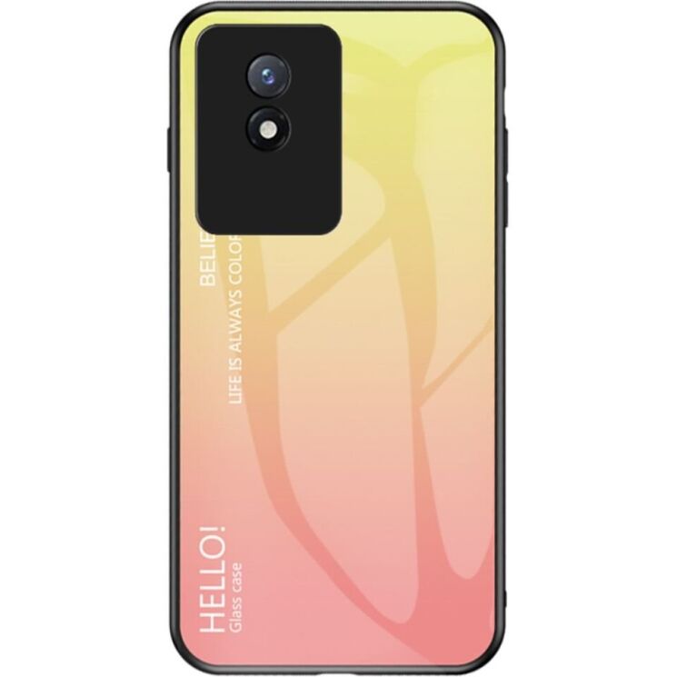 Защитный чехол Deexe Gradient Color для VIVO Y02 - Yellow: фото 1 из 8
