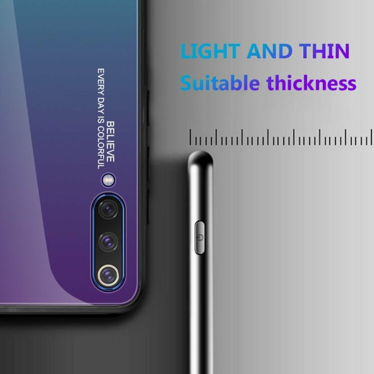 Защитный чехол Deexe Gradient Color для Xiaomi Mi A3 / Mi CC9e - Green/Blue: фото 7 из 12