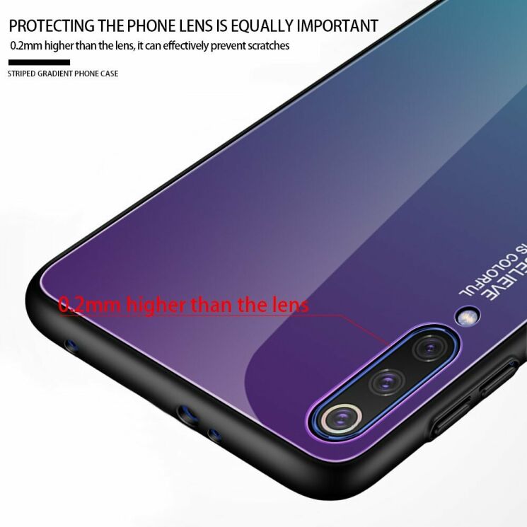 Защитный чехол Deexe Gradient Color для Xiaomi Mi A3 / Mi CC9e - Green/Blue: фото 6 из 12