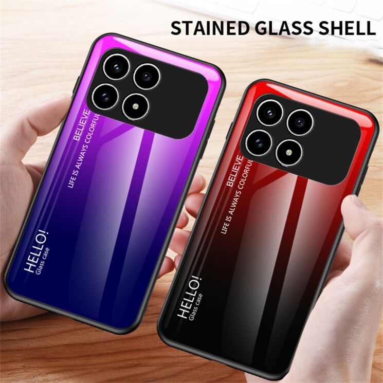 Защитный чехол Deexe Gradient Color для Xiaomi Poco F8 Pro - Pink / Blue: фото 3 из 8