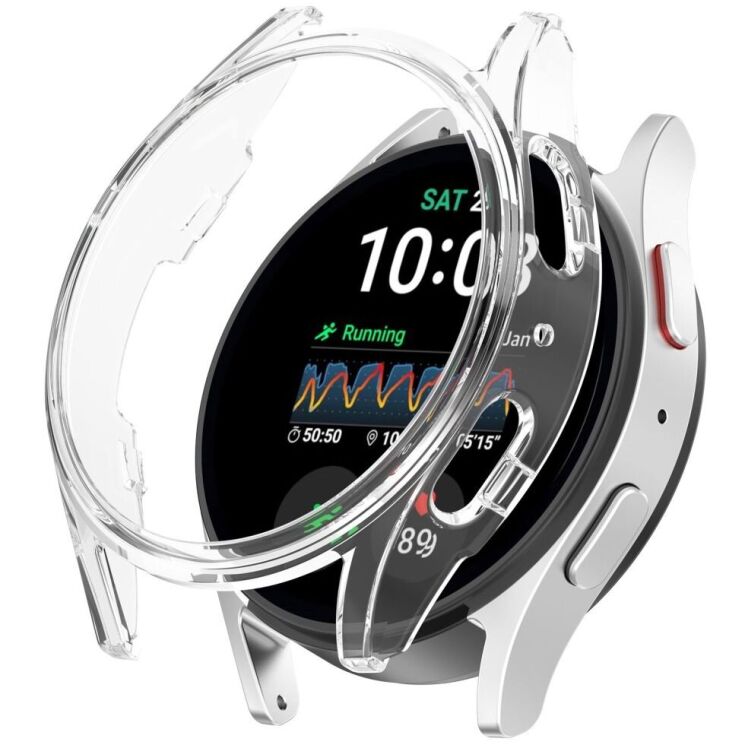 Защитный чехол Deexe Hard Frame для Samsung Galaxy Watch 7 (44mm) - Transparent: фото 1 из 7