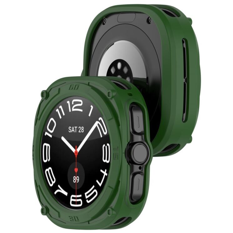 Защитный чехол Deexe Hollow Cover для Samsung Galaxy Watch Ultra (47mm) - Green: фото 6 из 7