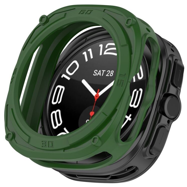 Защитный чехол Deexe Hollow Cover для Samsung Galaxy Watch Ultra (47mm) - Green: фото 1 из 7