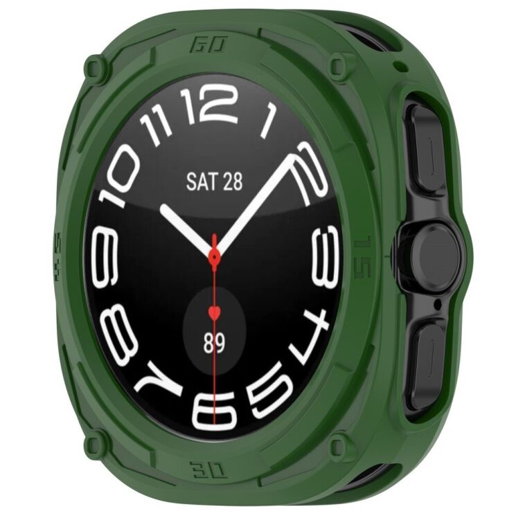 Защитный чехол Deexe Hollow Cover для Samsung Galaxy Watch Ultra (47mm) - Green: фото 5 из 7