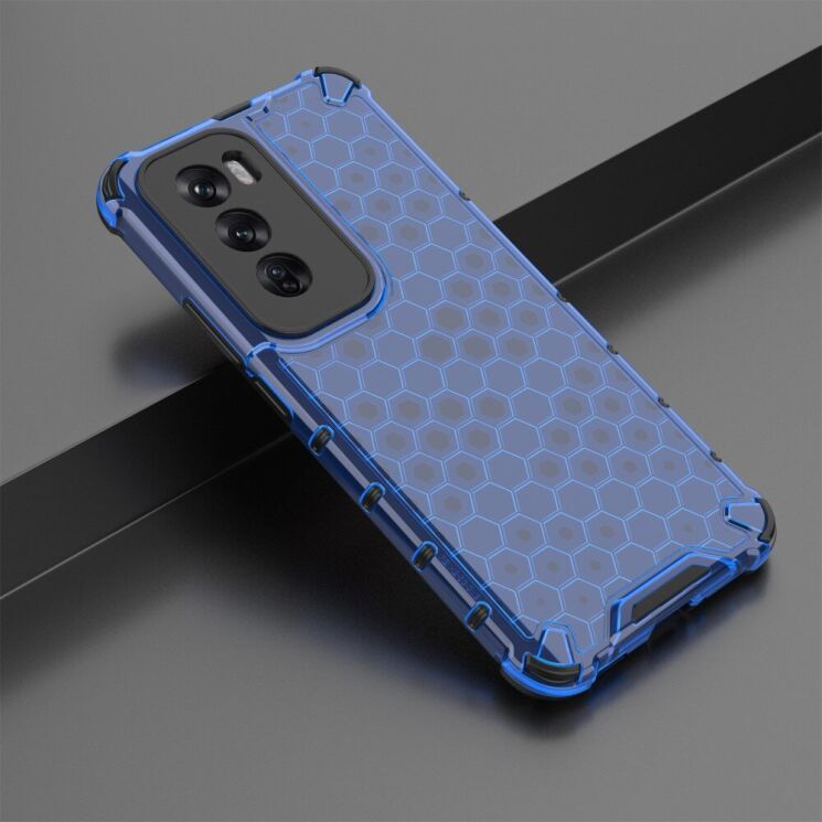 Защитный чехол Deexe Honeycomb Series для OPPO Reno 12 - Blue: фото 2 из 5