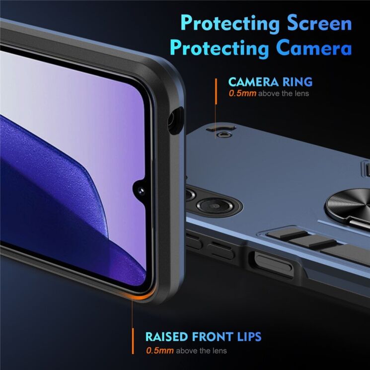 Защитный чехол Deexe Hybrid Shell для Samsung Galaxy A17 (A175) - Blue: фото 3 из 7