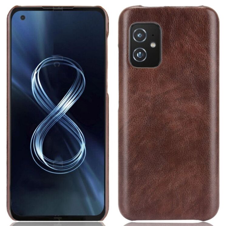 Захисний чохол Deexe Leather Back Cover для ASUS Zenfone 8 (ZS590KS) - Brown: фото 1 з 6