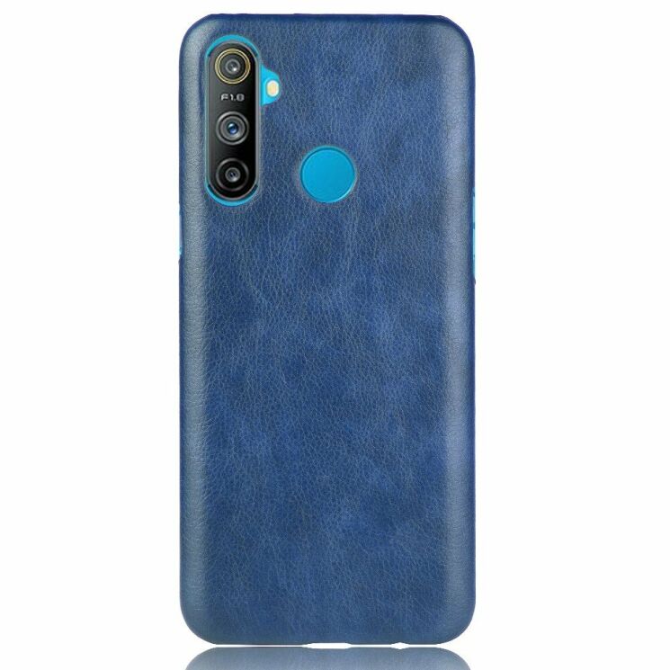 Захисний чохол Deexe Leather Back Cover для Realme C3 - Blue: фото 2 з 6