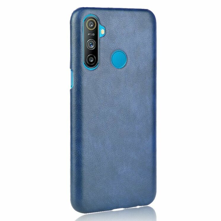 Захисний чохол Deexe Leather Back Cover для Realme C3 - Blue: фото 3 з 6