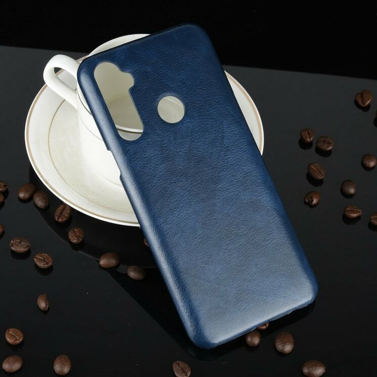 Захисний чохол Deexe Leather Back Cover для Realme C3 - Blue: фото 5 з 6