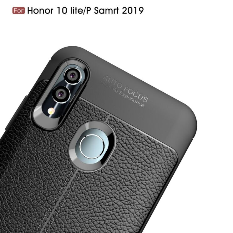 Защитный чехол Deexe Leather Cover для Huawei P Smart (2019) / Honor 10 Lite - Black: фото 9 из 12