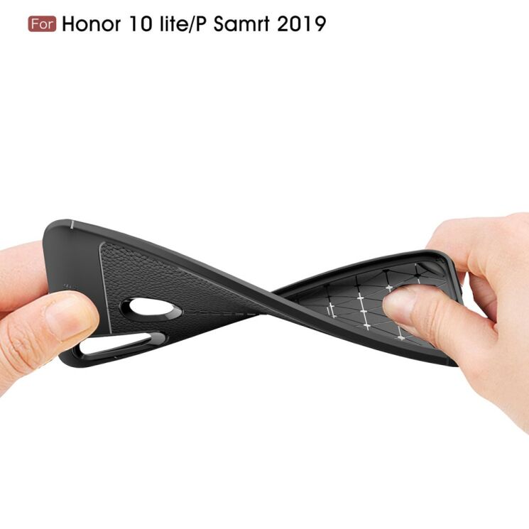 Захисний чохол Deexe Leather Cover для Huawei P Smart (2019) / Honor 10 Lite - Black: фото 12 з 12
