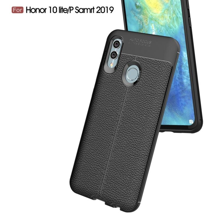 Захисний чохол Deexe Leather Cover для Huawei P Smart (2019) / Honor 10 Lite - Black: фото 10 з 12