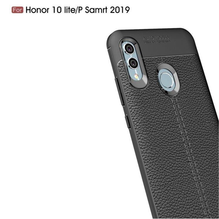 Захисний чохол Deexe Leather Cover для Huawei P Smart (2019) / Honor 10 Lite - Black: фото 7 з 12