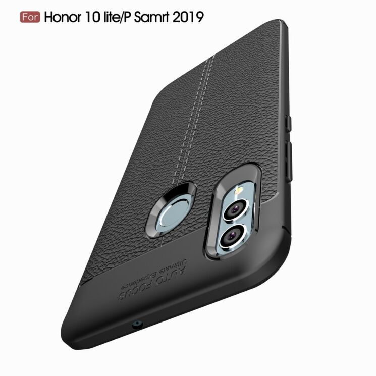 Захисний чохол Deexe Leather Cover для Huawei P Smart (2019) / Honor 10 Lite - Black: фото 4 з 12