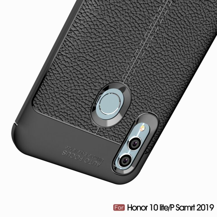 Захисний чохол Deexe Leather Cover для Huawei P Smart (2019) / Honor 10 Lite - Black: фото 5 з 12
