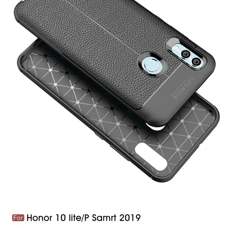 Захисний чохол Deexe Leather Cover для Huawei P Smart (2019) / Honor 10 Lite - Black: фото 6 з 12