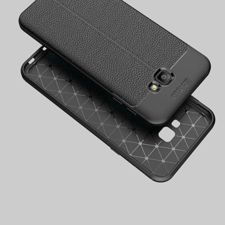 Защитный чехол Deexe Leather Cover для Samsung Galaxy J4+ (J415) - Dark Blue: фото 5 из 10