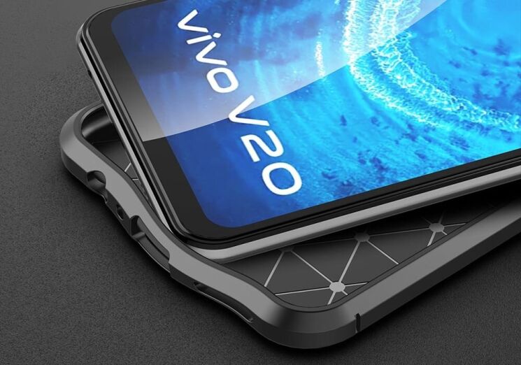 Захисний чохол Deexe Leather Cover для VIVO V20 - Blue: фото 4 з 7