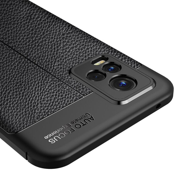 Захисний чохол Deexe Leather Cover для VIVO V20 - Black: фото 3 з 11