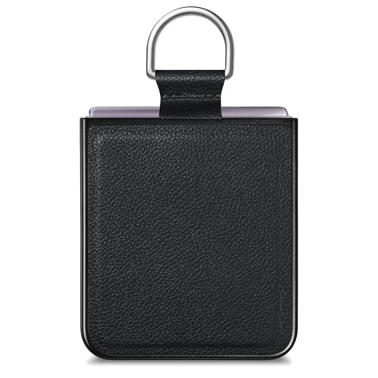 Захисний чохол Deexe Litchi Ring Case для Samsung Galaxy Flip 8 - Black: фото 3 з 11