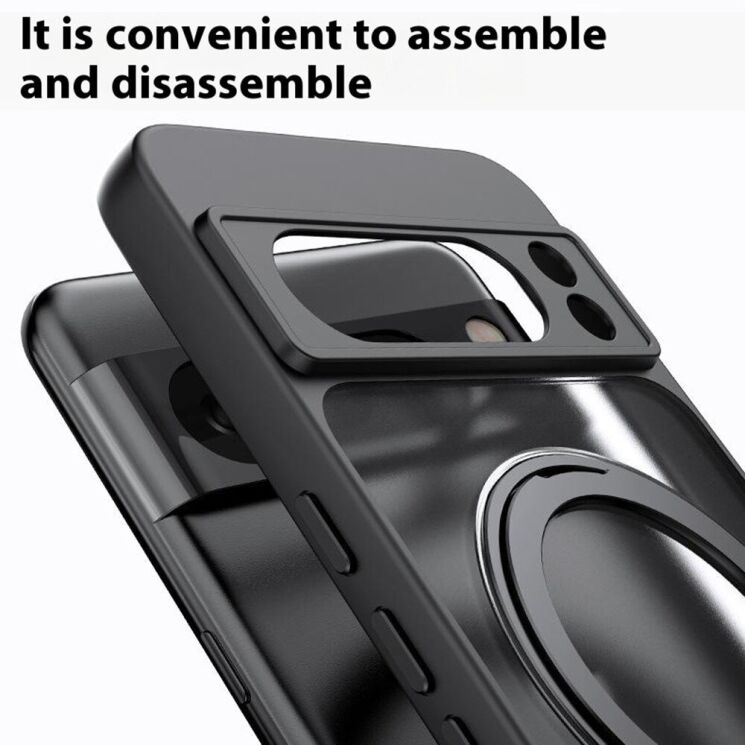 Защитный чехол Deexe Mag Stand для Google Pixel 9 Pro XL - Black: фото 3 из 9