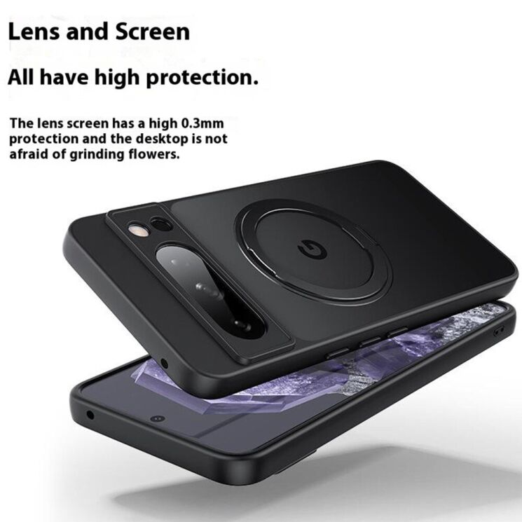 Защитный чехол Deexe Mag Stand для Google Pixel 9 Pro XL - Black: фото 5 из 9