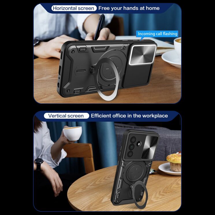 Защитный чехол Deexe Magnetic Space для Samsung Galaxy A37 (A376) - Black (406029B) Защитный чехол Deexe Magnetic Space для Samsung Galaxy A37 (A376) - Black: фото 4 из 7