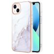 Защитный чехол Deexe Marble Style для Apple iPhone 15 Plus - White (329457W)