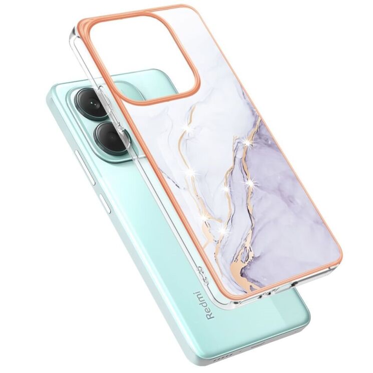 Защитный чехол Deexe Marble Style для Xiaomi Redmi Note 14 Pro 5G / Note 14 Pro Plus / Poco X7 - White: фото 2 из 6