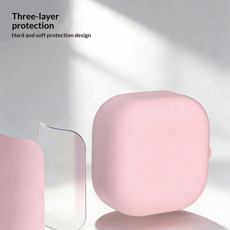 Захисний чохол Deexe Matte Case (FH) для Samsung Galaxy Buds 4 / Buds 4 Pro - Pink: фото 3 з 8