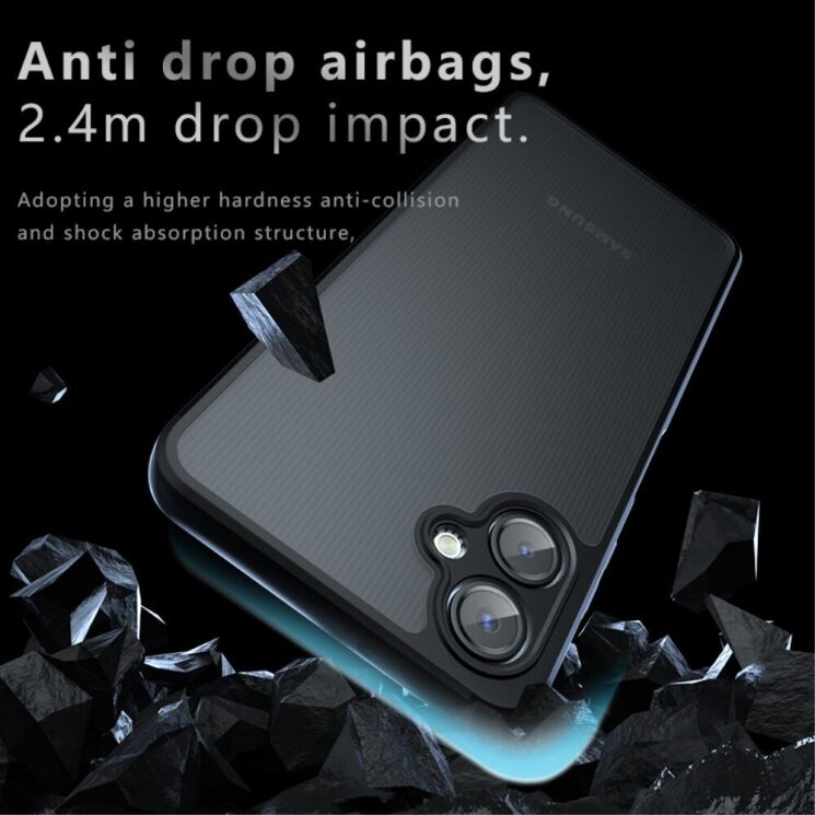 Защитный чехол Deexe Matte Skin для Samsung Galaxy A06 (A065) - Transparent / Black: фото 3 из 12