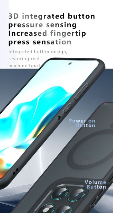Защитный чехол Deexe Matte Skin with MagSafe для Motorola Edge 60 / Edge 60 Fusion - Black: фото 17 из 20