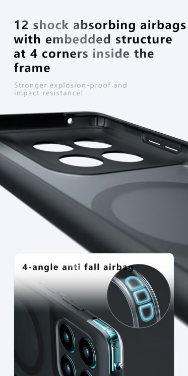 Защитный чехол Deexe Matte Skin with MagSafe для Motorola Edge 60 / Edge 60 Fusion - Black: фото 7 из 20